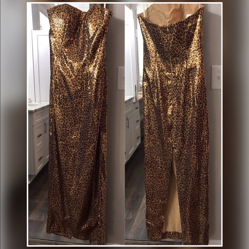 Leopard sequin dress